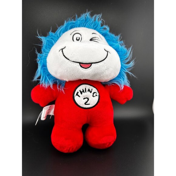 Plush Aurora 2021 Reversible Thing 1 2 Dr. Seuss Cat in Hat 9” Stuffed Animal - Picture 3 of 13